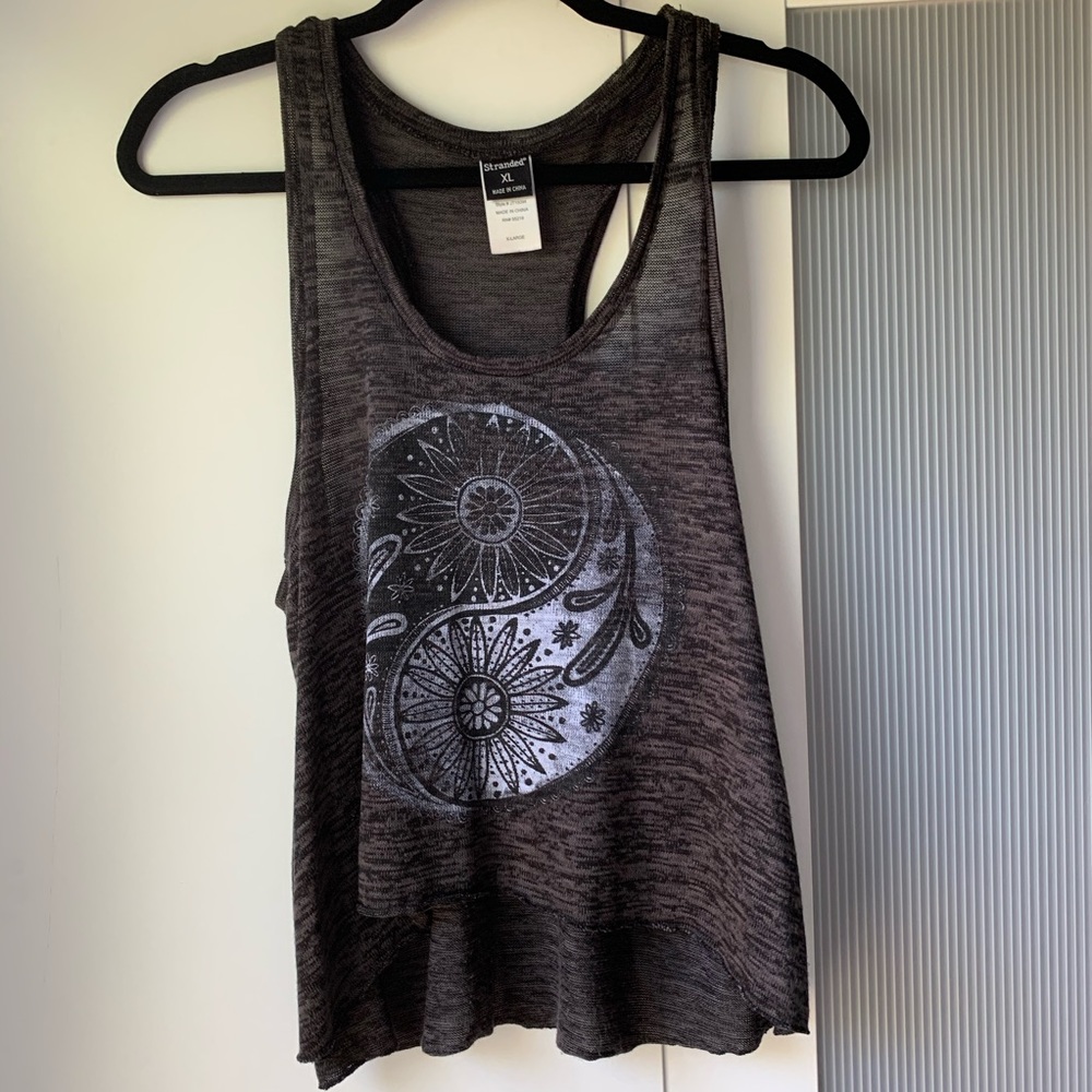 Flower yin yang tank